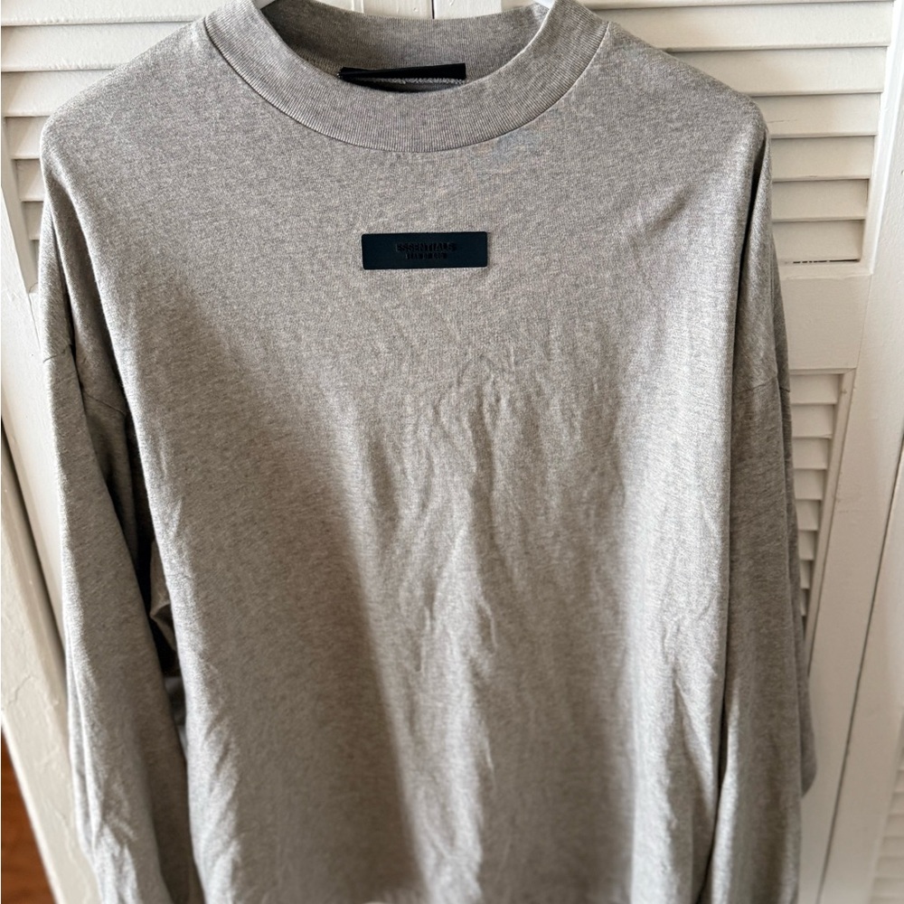 Essentials Heather Gray Long Sleeve Tee